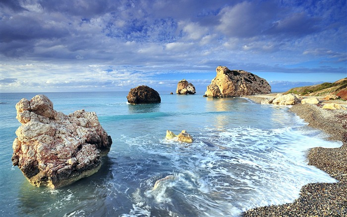 Chypre rives rock mer-Nature haute qualité Fond d'écran Vues:11059