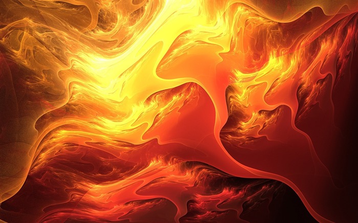 Pintura de fuego naranja amarillo-Design Theme HD Wallpapers Vistas:17247