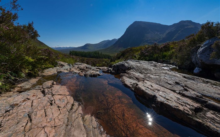 Fondo de pantalla de Glen Coe Creek-Escocia Fotografía Vistas:6756