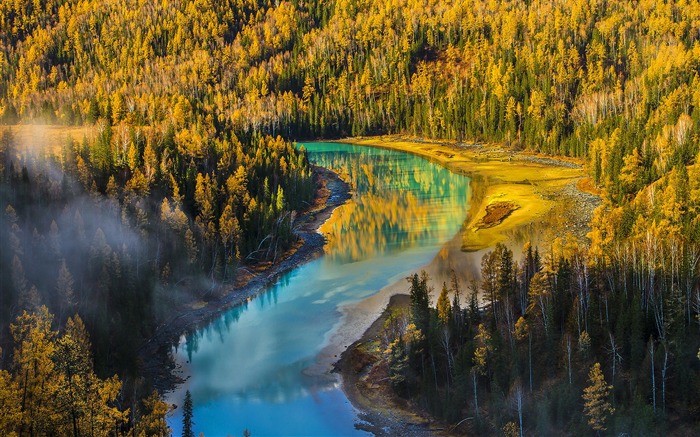 Kanas Lake Xinjiang China Travel Photo fondo de pantalla HD 02 Vistas:9183