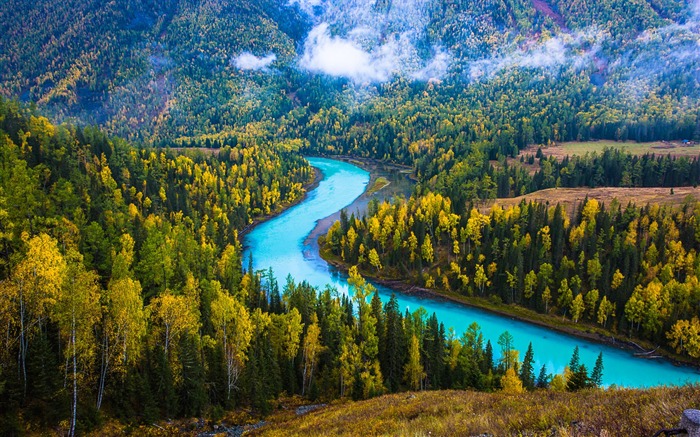 Kanas Lake Xinjiang China foto de viaje fondo de pantalla HD 08 Vistas:14750