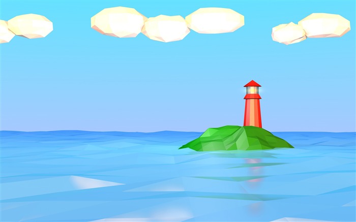 Low poly lighthouse-Vector Art Design HD Wallpaper Views:8346 Date:2016/4/27 9:59:33