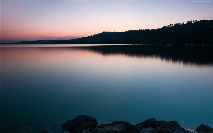 Murtensee lake murten sunrise-Nature HD Wallpaper Views:10775 Date:2016/4/14 10:06:44