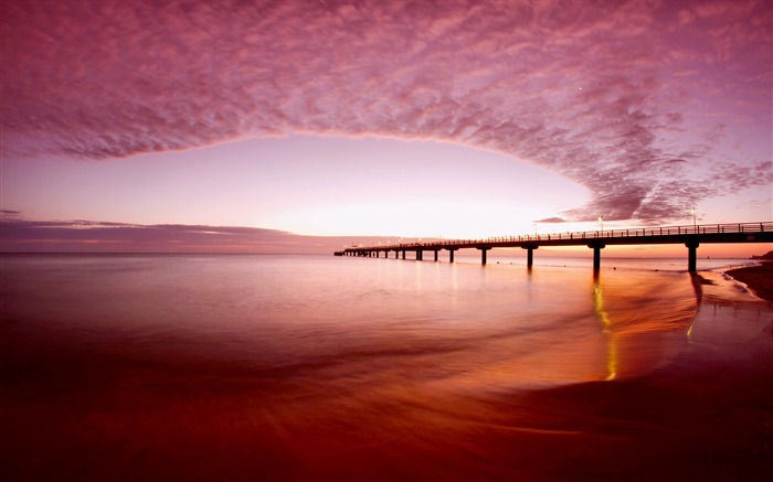 Sunset Light Spectacular Bridge-LOMO foto fondo de pantalla HD Vistas:7239