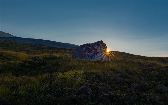 Pôr do sol em Rannoch Moor-Scotland Photography Wallpaper Visualizações:7373