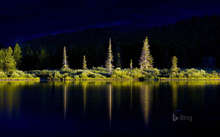 Parque nacional Glacier Lake Glacier de Swiftcurrent Montana-2016 Bing Wallpaper Visualizações:7826