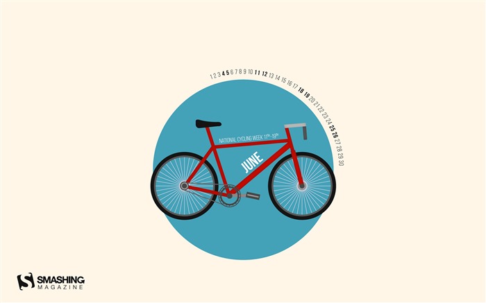 Papel de Parede Calendário Bicycle-June 2016 Visualizações:7237