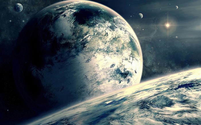 Exoplanet grey planet-Expanse Space HD Wallpaper Visualizações:16613