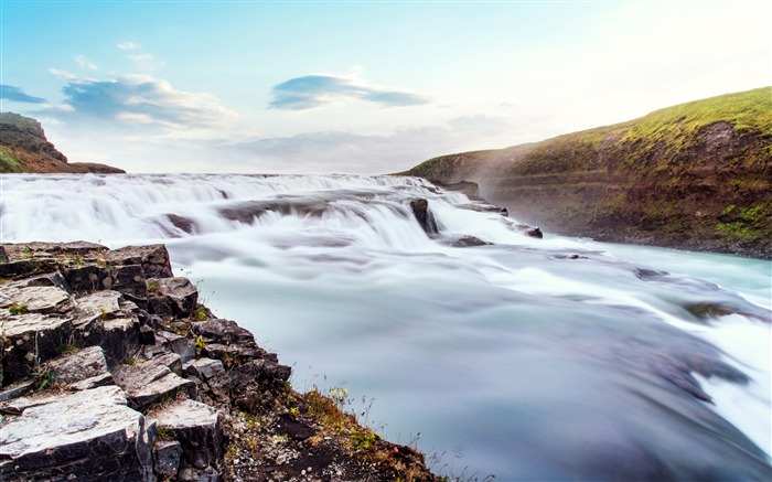 Mountain stream rock islande-Haute Qualité Fond d'écran Vues:6980