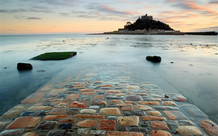 Road stones surf island castle-Scenery Photo HD Wallpaper Views:6674 Date:2016/5/15 1:24:38