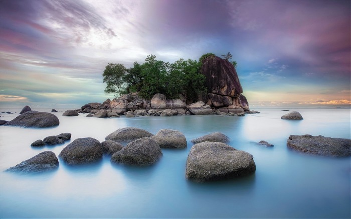 île Rocks océan-Nature Paysage HD Fond d'écran Vues:10344