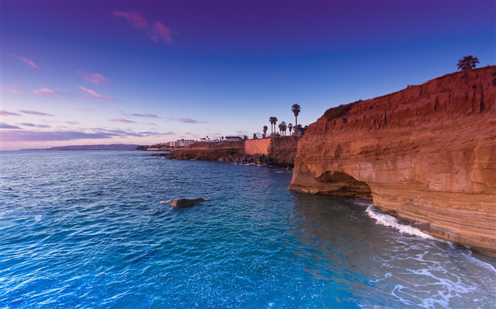 Sea rocks beach summer-Nature Scenery HD Wallpaper Visualizações:7506