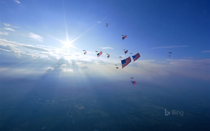 hommage drapeau américain à Middletown-2016 Bing Fond d'écran Vues:8641