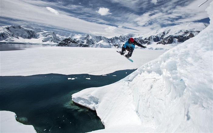 Antarctique hiver Voyage de snowboard-Haute Qualité HD Fond d'écran Vues:8101