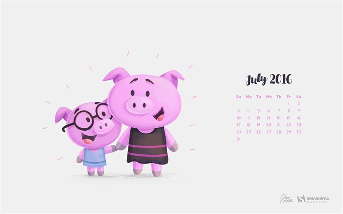 Best Friends-July 2016 Calendar Wallpaper Views:9466 Date:2016/6/30 7:54:17