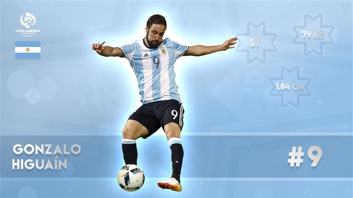 Papel de Parede de Jogador Gonzalo Higuaín-Copa América 2016 Visualizações:7989