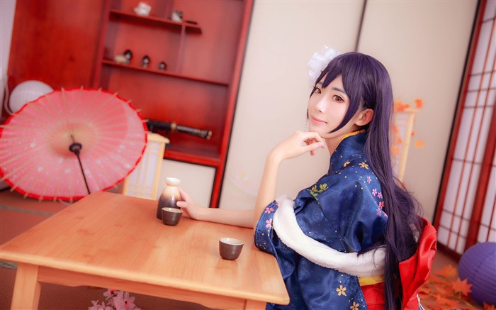 Japanese kimono beauty girls photo poster wallpaper Views:36407