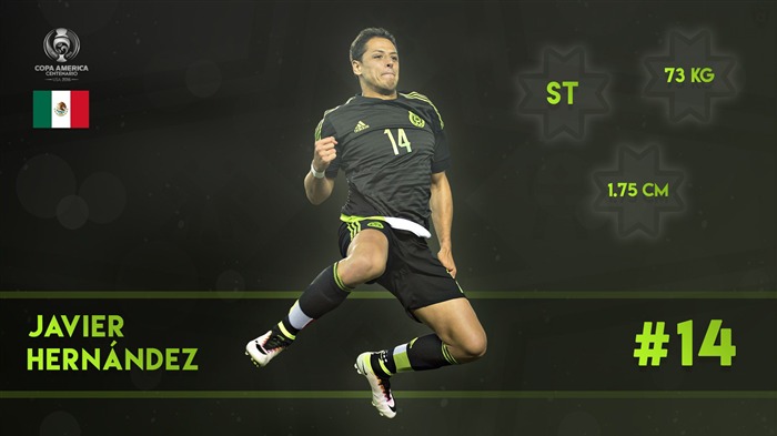 Javier Hernandez-Copa América 2016 Player Wallpaper Visualizações:7006