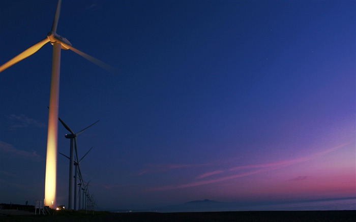 Turbina de viento costa playa cielo-2016 de alta calidad fondo de pantalla HD Vistas:7192