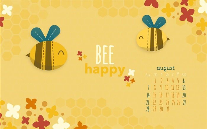 Fondo de Pantalla de Abeja Feliz-Agosto 2016 Vistas:10071