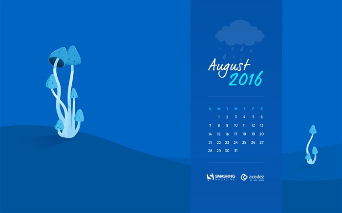 Pluie pluie vas-t'en-Août 2016 Calendrier Fond d'écran Vues:7399