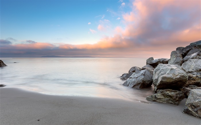 Belle mer rochers de plage ciel-Nature paysages Fond d'écran Vues:8183