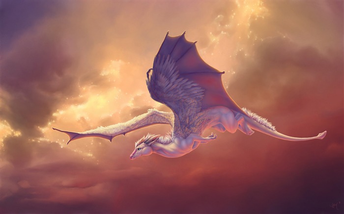 ailes de dragon ciel nuages pegasus-2016 Art Design HD Fond d'écran Vues:10605