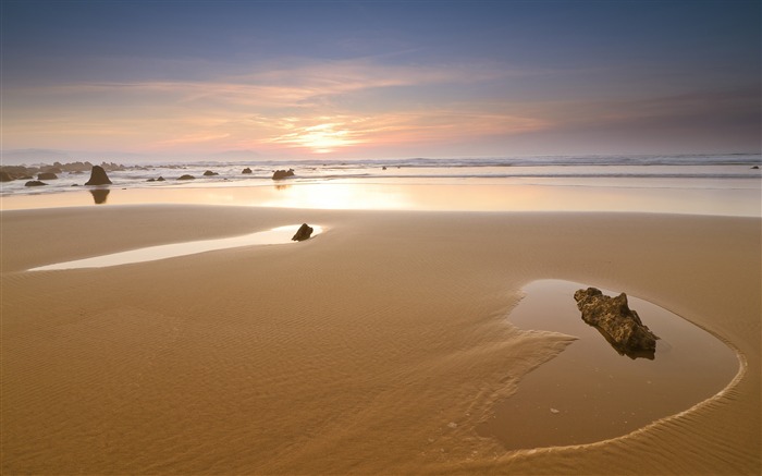 Evening silence beach - Papel de Parede de Alta Qualidade Clássico Visualizações:7959