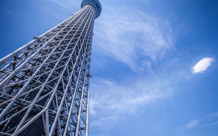 Tour de l'acier dans le ciel bleu-2016 iMac Rétine HD Fonds d'écran Vues:7312