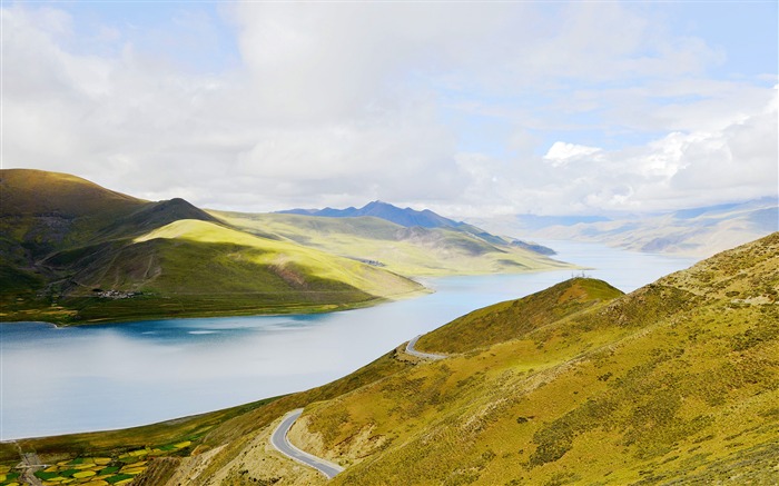 Tibet YamdrokTso Paradise Lake Photo Wallpaper 13 Visualizações:6634