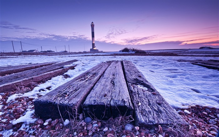 Bois pierres planches de balise neige-Nature paysages Fond d'écran Vues:7028