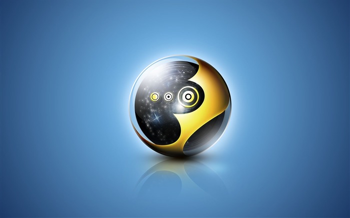 Ball black yellow blue-3D Artwork Vector Wallpaper Views:9509 Date:2016/9/15 9:24:12