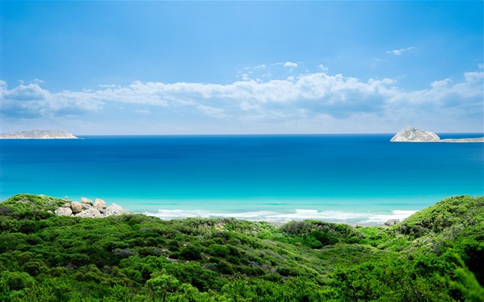 Oceano azul ilha costa-cenário HD Wallpaper Visualizações:9681