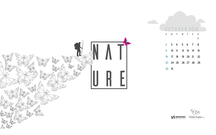 Nurture Nature-Octobre 2016 Calendrier Fond d'écran Vues:6575