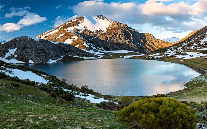 スペイン高山湖雪-ヨーロッパ旅行写真の壁紙 ブラウズ:10762