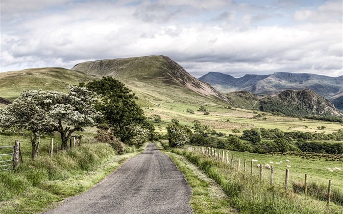 Fondo de pantalla de Reino Unido Inglaterra Village Road-Europe Travel Pphotography Vistas:8659