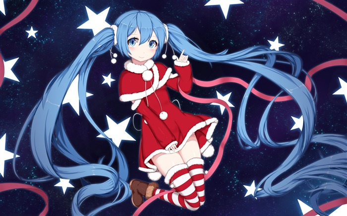 vocaloid hatsune miku santa-2016 Anime HD Wallpaper Views:10637 Date:2016/9/19 7:46:44