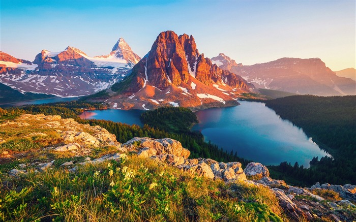 Canadá columbia britânica montanha lago-cenário papel de parede de alta qualidade Visualizações:13424