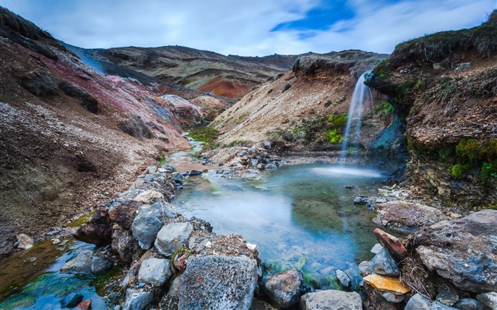 Ruisseaux de montagne clairs-paysages Haute Qualité Fond d'écran Vues:9491