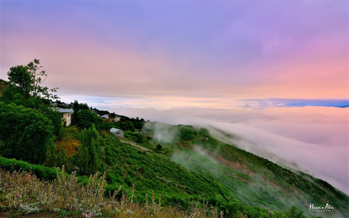 Filband village coucher de soleil nuage-HD Retina Fonds d'écran Vues:6565