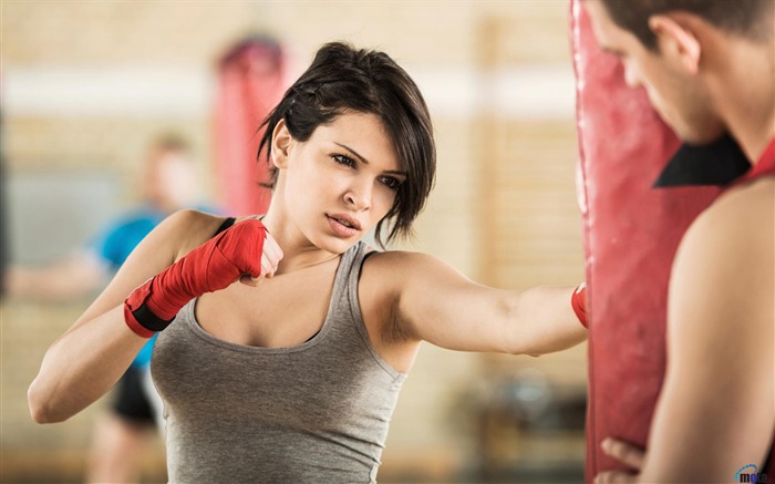 Hermosa chica boxeador-Sports Poster fondo de pantalla Vistas:7169