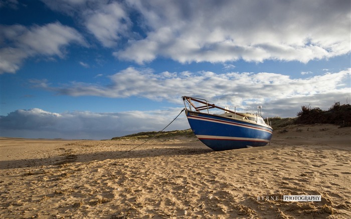 小船brancaster海滩-英国旅行风景墙纸 浏览:8943