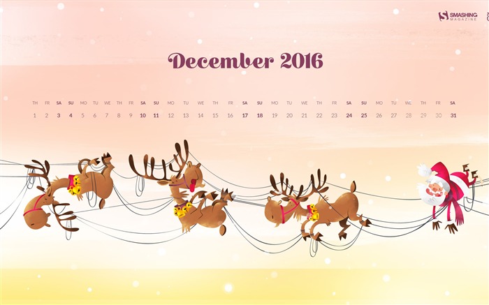 Happy Christmas-December 2016 Calendar Wallpaper Views:7775 Date:2016/11/30 6:25:06