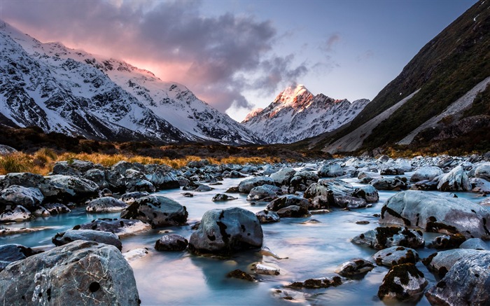 Fondo de pantalla del paisaje de viajes de la isla sur de Nueva Zelanda 02 Vistas:11659