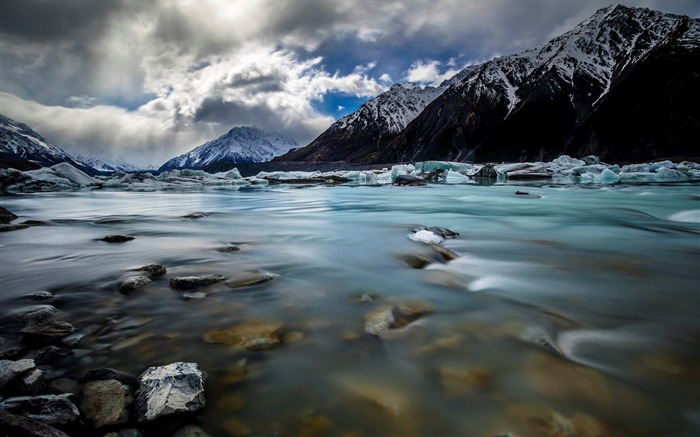 Fondo de pantalla del paisaje de viajes de la isla sur de Nueva Zelanda 07 Vistas:8356