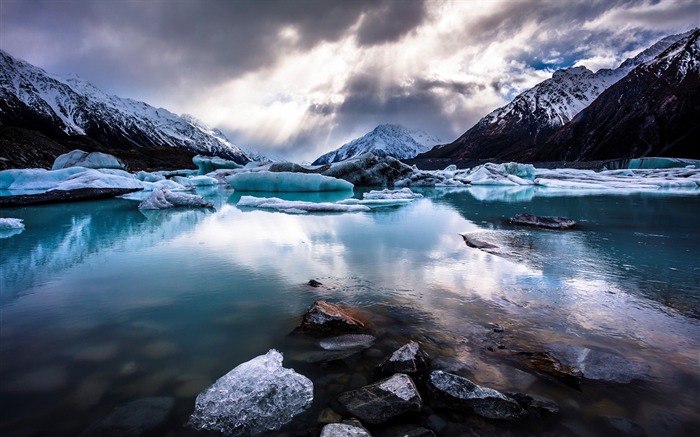 Fondo de pantalla del paisaje de viajes de la isla sur de Nueva Zelanda 09 Vistas:14372