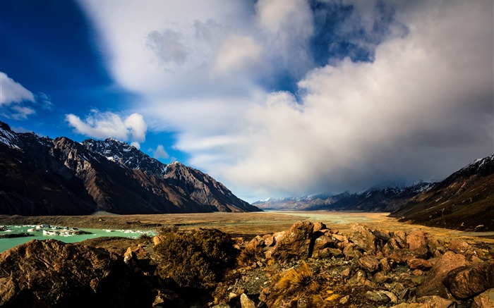 Fondo de pantalla del paisaje de viajes de la isla sur de Nueva Zelanda 16 Vistas:6336