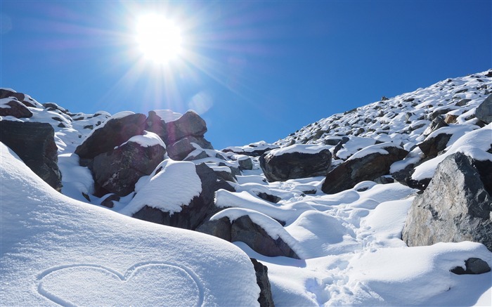 Nouveau zélande montagnes neige lumière soleil-Fond d'écran paysage nature Vues:7892