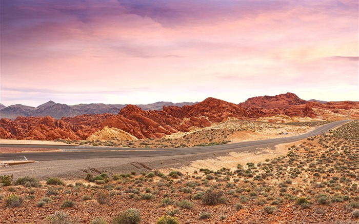 Estrada no deserto da montanha - Papel de parede da paisagem da natureza Visualizações:9452