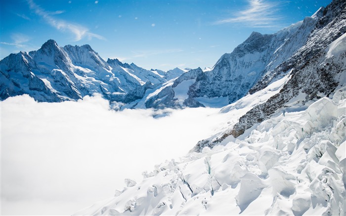 Bernois alpes hiver montagnes-Nature Haute Qualité HD Fond d'écran Vues:12358